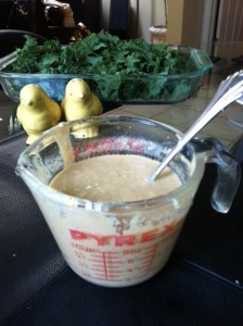 A Gorgeous Way to Bathe Fresh Kale Leaves! 