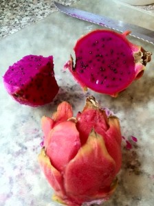 Beet-colored, but soft and slightly sweet