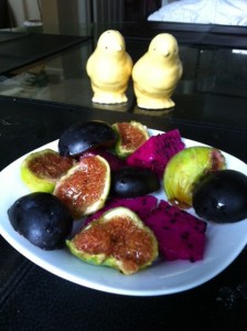 A platter bejeweled with fruit - what a bewitching way to start the day!