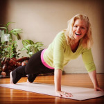 Stacey Morris doing pushups