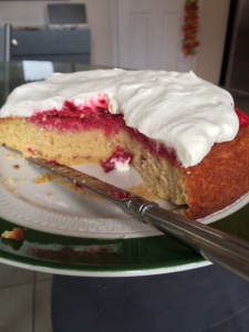 Raspberry Cloud Cake